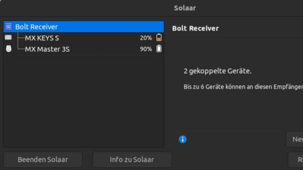 Solaar-App für Linux