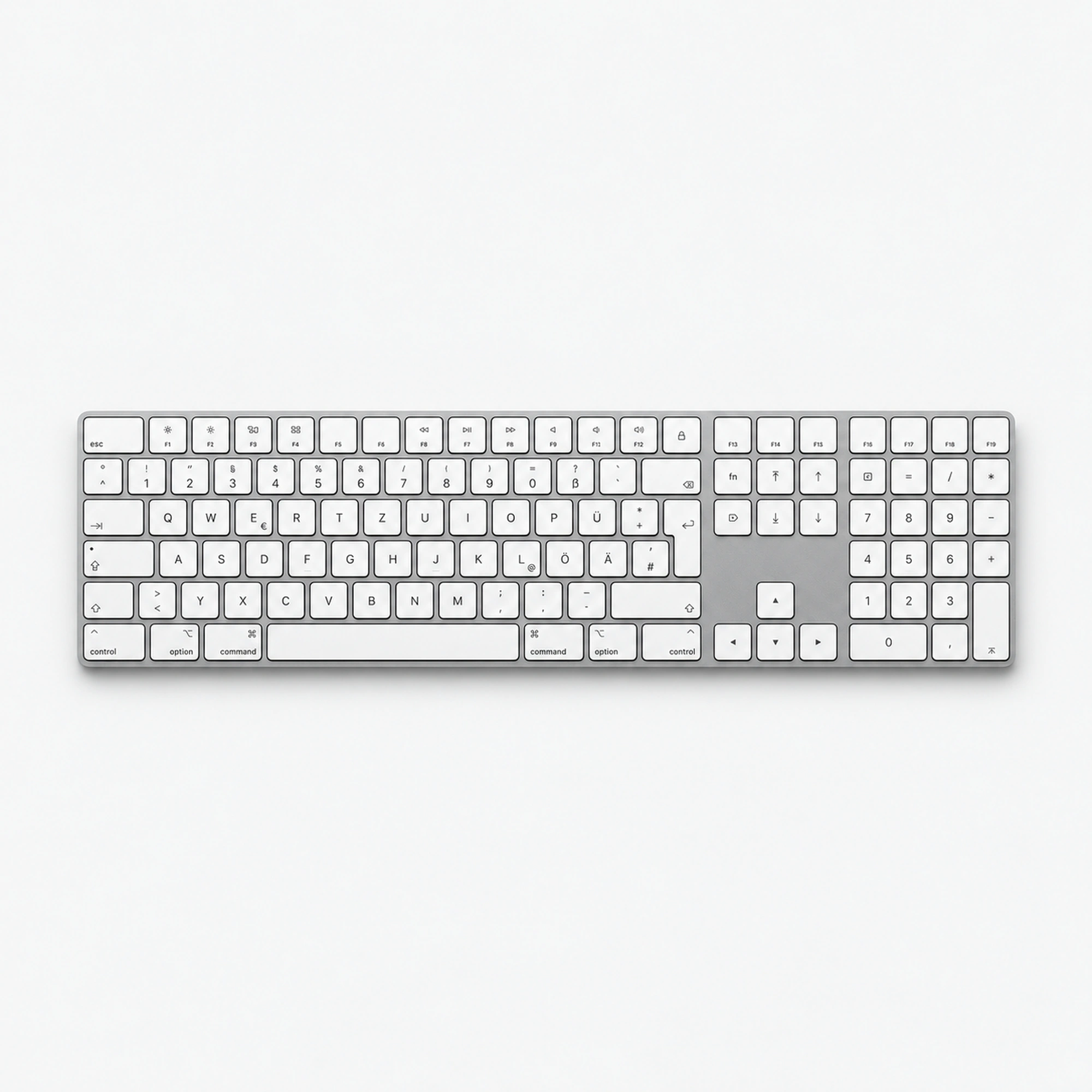 Apple Magic Keyboard A1843 in Weiß – Tastaturansicht