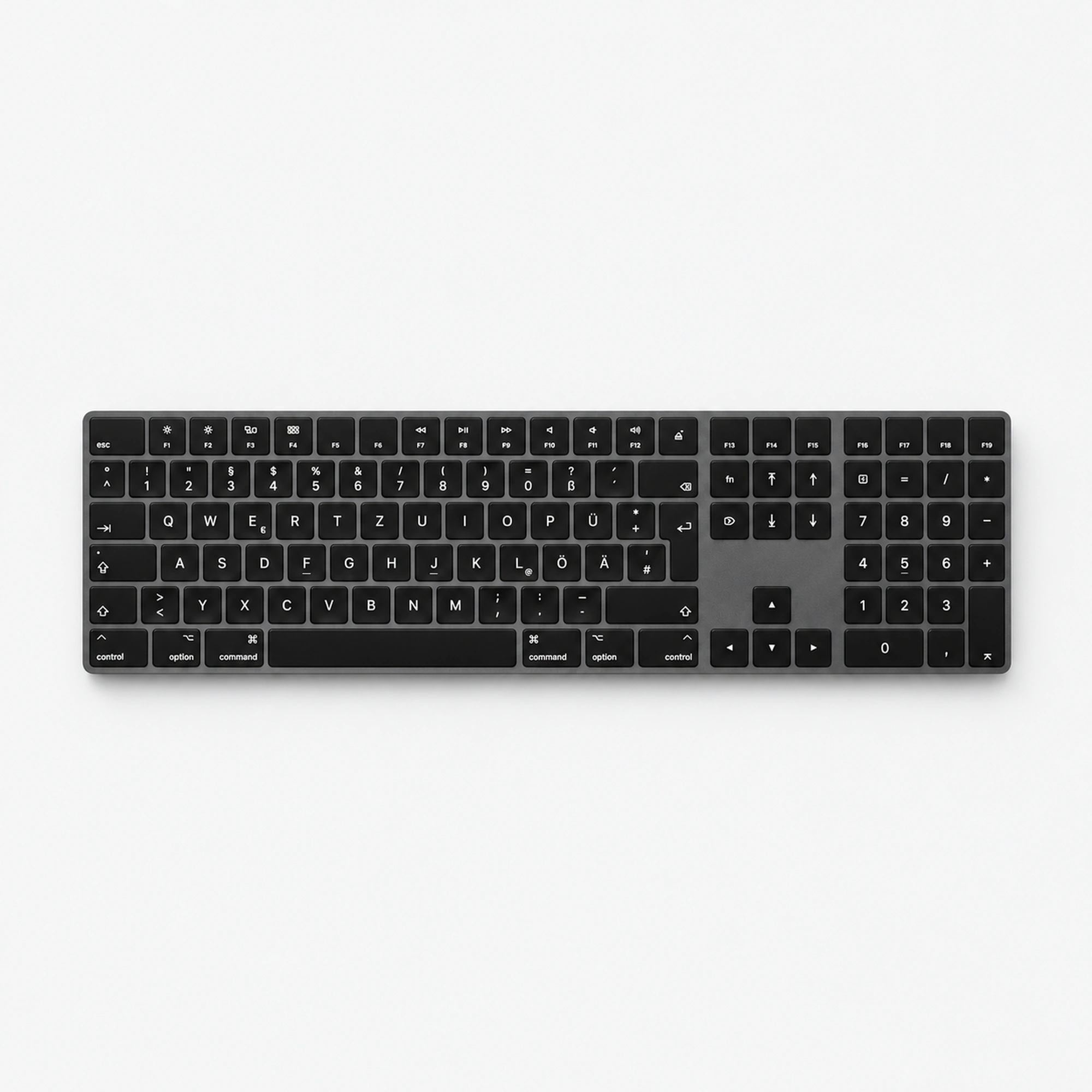 Apple Magic Keyboard A1843 in Space Grau – Tastaturansicht