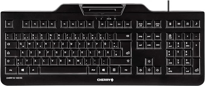 CHERRY KC 1000 SC Tastatur in Schwarz mit integriertem SmartCard Reader